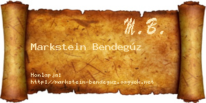 Markstein Bendegúz névjegykártya