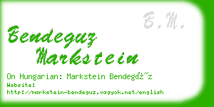 bendeguz markstein business card